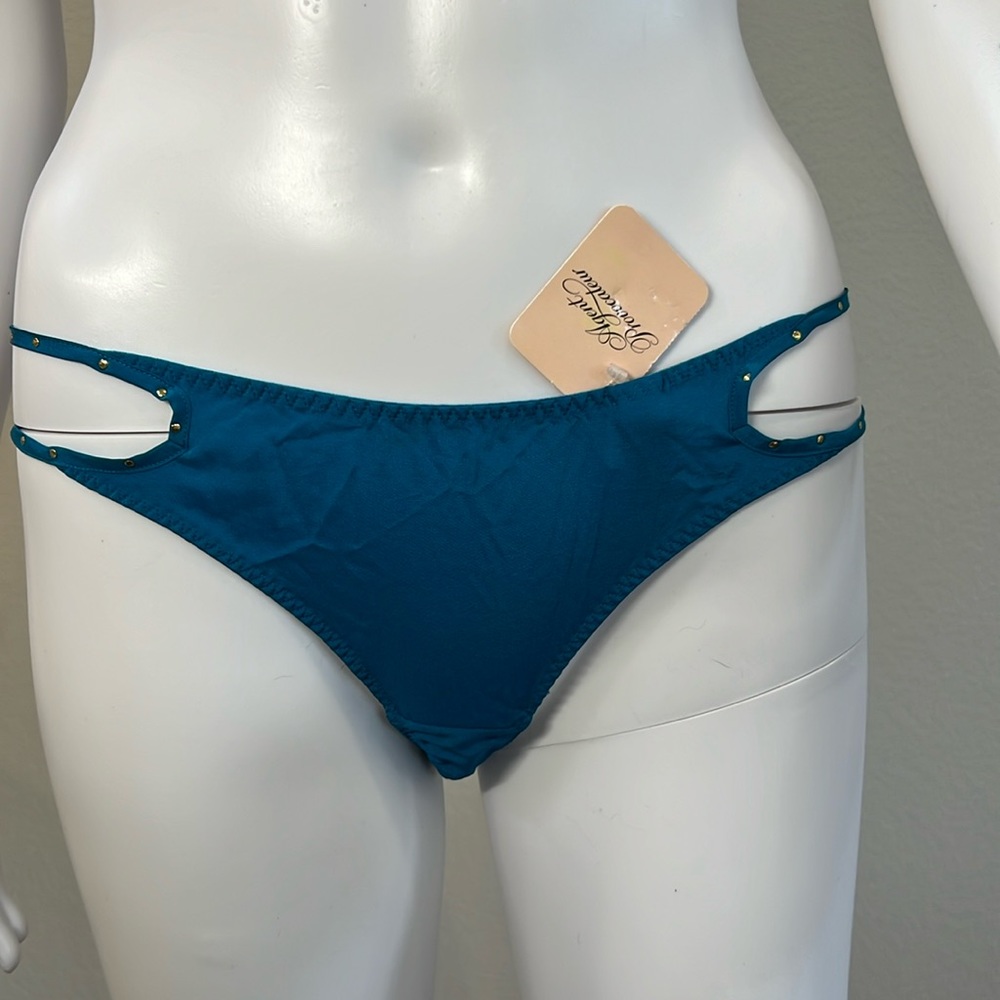 Agent Provocateur Teal Silk Panty (Size 3)